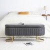 NicBex Storage Ottoman Bench for Bedroom,Modern Storage Bench with Golden Metal Legs,Ottoman for Living Room, Bedroom, Entryway - 2 of 4