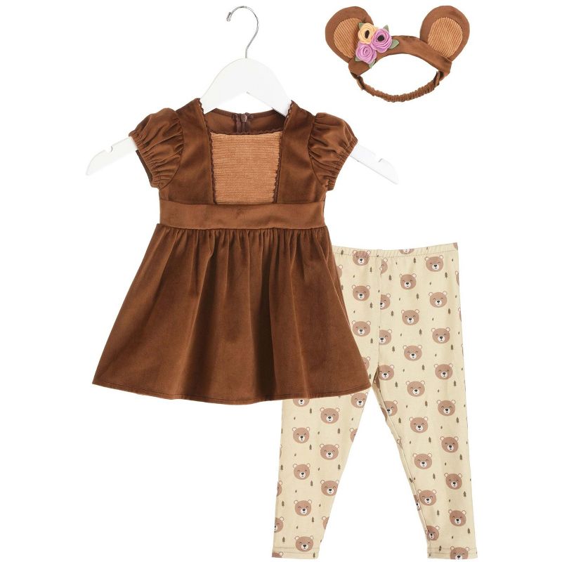 HalloweenCostumes.com Baby Girl Woodsy Bear Costume, 4 of 5
