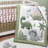 The Peanutshell Baby Crib Bedding Set for Boys, Dinosaur Nursery Decor, Sage Green, Crib Comforter Set - 4 of 4