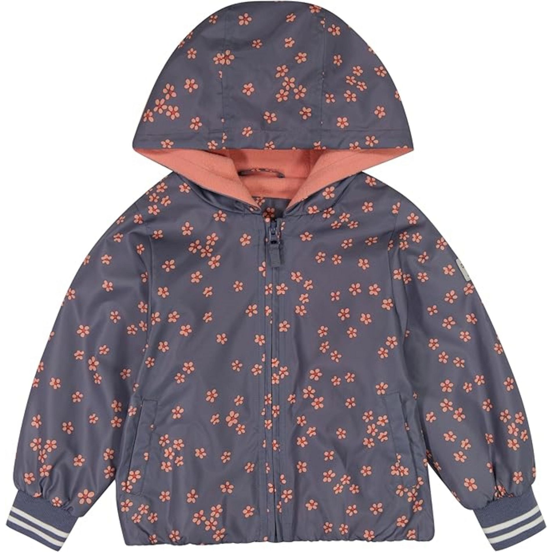 OshKosh B'Gosh Little Girls' Midweight Fleece Transitional Jacket, Floral, 5/6