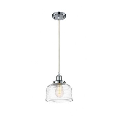 Bell - 1 Light Cord Hung Mini Pendant In Industrial Style-10 Inches Tall and 8 Inches Wide