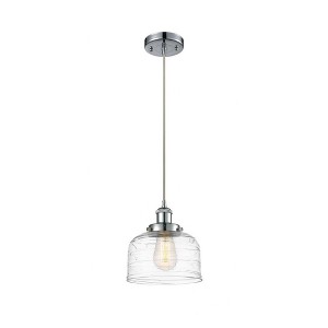 Bell - 1 Light Cord Hung Mini Pendant In Industrial Style-10 Inches Tall and 8 Inches Wide - 1 of 1