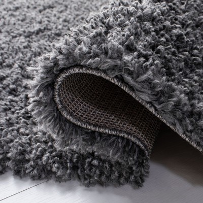 Charcoal Rectangular Shag Area Rug 5'3" x 7'6"