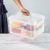 Sterilite Convenient Home 2-Tier Layer Stack Carry Storage Box, Clear - 3 of 4