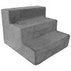 Precious Tails High Density Foam Steps Dog Stairs - Gray - 2 of 4