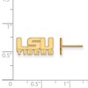 Black Bow Jewelry 10k Yellow Gold Louisiana State Fighting Tigers NCAA Post Earrings - 2 of 3