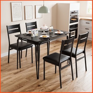 Dining Table for 4, Small Table and Chairs Set of 4, Square Dinette Set for 4 - 1 of 4