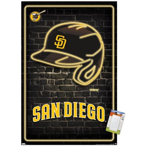 Trends International Mlb San Diego Padres - Neon Helmet 23 Unframed Wall  Poster Print White Mounts Bundle 14.725 X 22.375 : Target