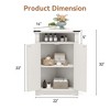 Corner Storage Cabinet , Farmhouse Floor Standing Corner Cabinet with Adjustable Shelves, Storage Cabinet for Living Room, Bathroom, Kitchen - 2 of 4