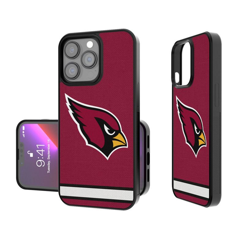 Keyscaper Arizona Cardinals Stripe Bump Phone Case, 1 of 7