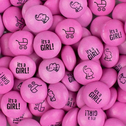 Pink Girls Baby Shower Milk Chocolate M&M's | Holiday & Occasion Party