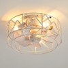 Airsurfer 12.5-inch 7-Blade Distressed White Caged Ceiling Fan with Remote and Light - 4 of 4