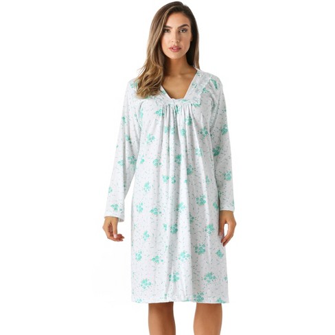 Just Love Womens Nightgown - Short Sleeve Henley Oversized