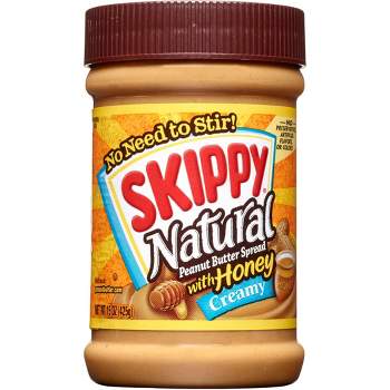Skippy Natural Creamy Peanut Butter w/ Honey - 15oz