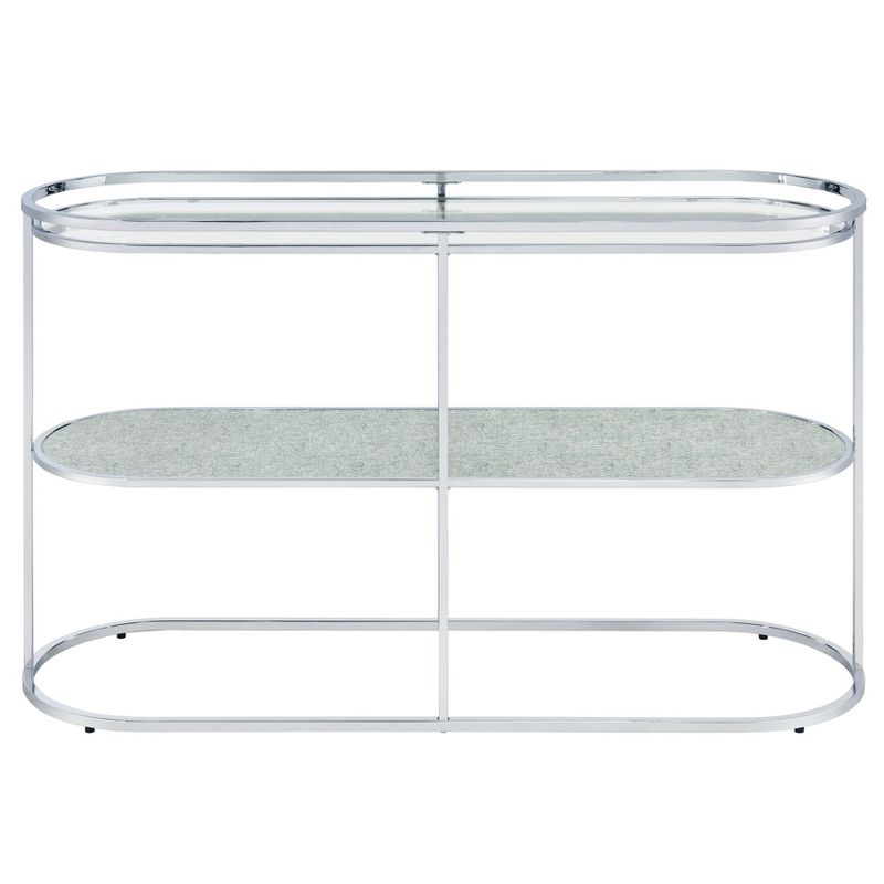 Yarmuth Glam 1 Shelf Sofa Table Chrome - HOMES: Inside + Out, 6 of 9