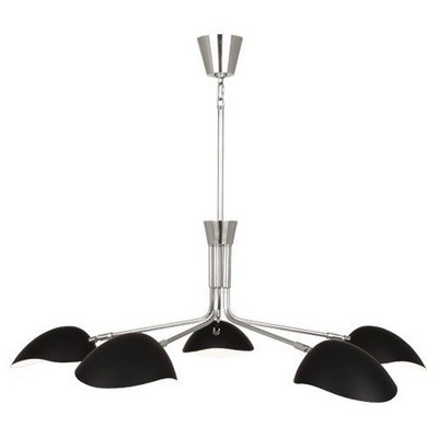 Robert Abbey Lighting Rico Espinet Racer - Light Chandelier in  Polished Nickel