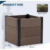 Wood Raised Garden Bed,Outdoor Rectangle Planter Box,Large Tall Elevated Garden Bed for Vegetables,Herbs, Flowers in Patio,Backyard,Balcony - 2 of 4