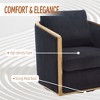 Deep-Seated Comfort: Corduroy Swivel Barrel Chair - 3 of 4