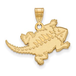 Black Bow Jewelry 14k Yellow Gold Texas Christian Horned Frogs NCAA Large Pendant - 1 of 3