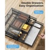2 Tier Monitor Stand, Metal Monitor Riser with Drawer, Desk Organizer, Monitor Stand with Storage, Desktop Computer Stand for PC, Laptop, Printer - 2 of 4