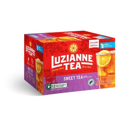 Luzianne Sweet Iced Tea Single Serve, 12 Count, 2.2 oz (Pack of 2)