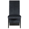 HomeRoots Set of Two Black Upholstered Velvet Dining Side Chairs - 4 of 4