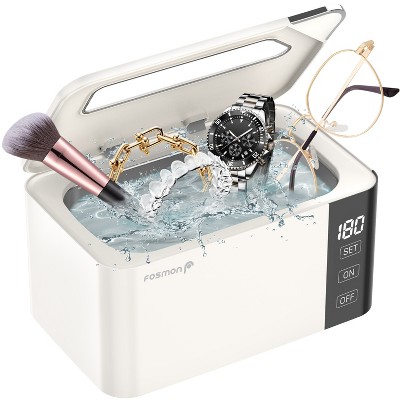 Fosmon Ultrasonic Cleaner (600ml) Jewelry Cleaner Machine with LED Display and Touch Control Panel for Glasses, Ring, Earring, Necklaces, Makeup Brush