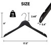 BP4U Premium Solid Wood Coat Hangers, Heavy Duty Non-Slip Hangers with 360° Swivel Hook & Contoured Shoulders, Space-Saving for Jackets & Suits - 2 of 4