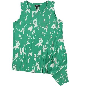 Alfani Womens Asymmetrical Hem Floral Sleeveless Blouse Top - 1 of 1