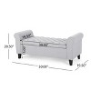 CAVINAS PU Leather Storage Ottoman Bench with Rolled Arms,Upholstered Storage Ottoman,Storage Bench for Living Room,Bedroom - 3 of 4