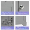 MAYEERTY 20" Bathroom Vanity with Sink Soft Closing Door Storage Rack Adjustable Shelf Gray - 3 of 4