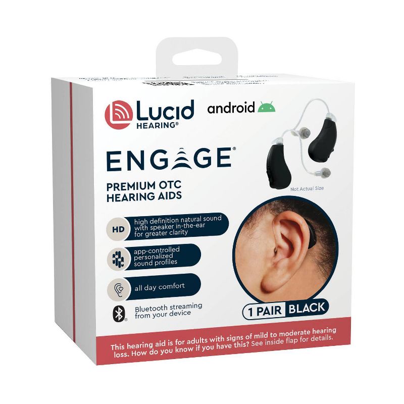 Lucid Hearing Engage OTC Behind The Ear Streaming Android Hearing Aid, 5 of 6