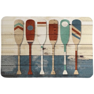 Laural Home Playful Oars 20"W x 30"L Memory Foam Rug