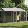 Dog Cage Silver 400 x 200 x 256 cm Galvanised Steel - 2 of 4