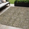 Brown Gray And Charcoal Oriental Washable Indoor Outdoor Area Rug - 2 of 4