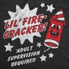 Lil Fire Cracker Baby Bodysuit Funny Sarcastic Fourth Of July Graphic Novelty Jumper for Infants - Crazy Dog Baby Bodysuit For Fourth Of July Black - 2 of 4