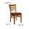 Emma and Oliver Ladder Back Wooden Restaurant Dining Chair - 4 of 4