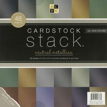 DCWV Single-Sided Cardstock Stack 12"X12" 48/Pkg-Metallic, 12 Colors/4 Each