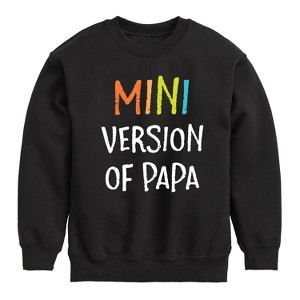 Boys' - Instant Message - Mini Version Of Papa Graphic Long Sleeve Fleece Sweatshirt - 1 of 4