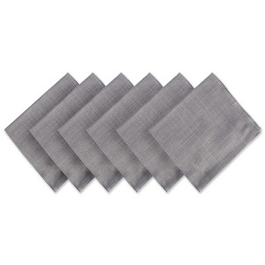 Design Imports  Variegated Napkin Set 6 Piece, Gray, 20X20" - 1 of 4