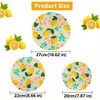 "Acekool 3-Piece Stretch Bowl Covers - Reusable Cotton Food Covers in 3 Sizes (8", 9", 10") with Elastic Edge, Lemon Pattern" - 4 of 4