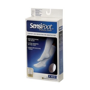 Jobst Sensifoot Diabetic Knee High Socks Compression Large White - 1 of 4