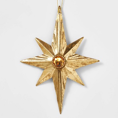 Metal Bethlehem Star Christmas Tree Ornament Gold - Wondershop™