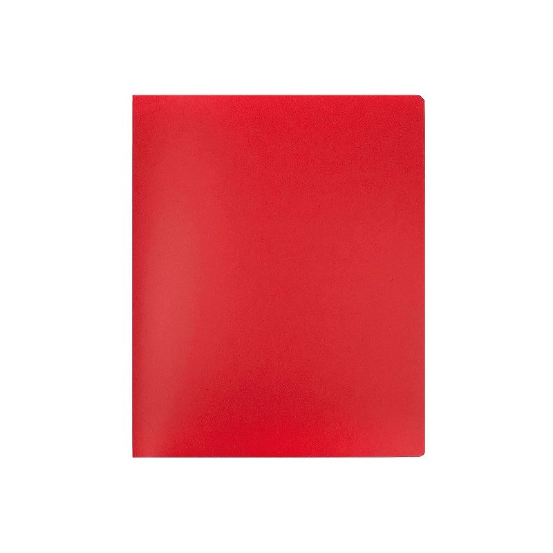 JAM Paper 10-Pocket Heavy Duty Plastic Folders Red 3/Pack (389MP10rec) 389MP10REC, 3 of 4