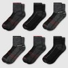Dickies Men's 6pk Outdoor Navigator Quarter Socks - Black/Red 6-12: Midweight Knit, Tagless, Machine Washable, Tumble Dry - 2 of 4