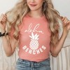 Simply Sage Market Women's Aloha Beaches Pineapple Short Sleeve Graphic Tee - 2 of 3