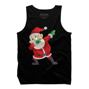 Men's Design By Humans Christmas Dabbing Santa Claus By GiftsIdeas Tank Top - 1 of 4