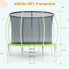 GustoWave Trampoline 10FT with Enclosure & Ladder, ASTM Approved Heavy-Duty Outdoor Recreational Trampoline for Kids Adults, 440LB Capacity - 4 of 4