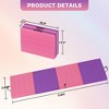4 Pads Folding Gymnastics Mat&Yoga mat,Portable Home Gym Floor Pad for for Pilates, Aerobics, and Martial Arts Fitness Training，Pinkish purple - 3 of 4