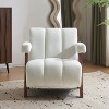 Christopher Knight Home Benny Mid Century Modern Wood and Velvet Upholstered Club Chair - 2 of 4